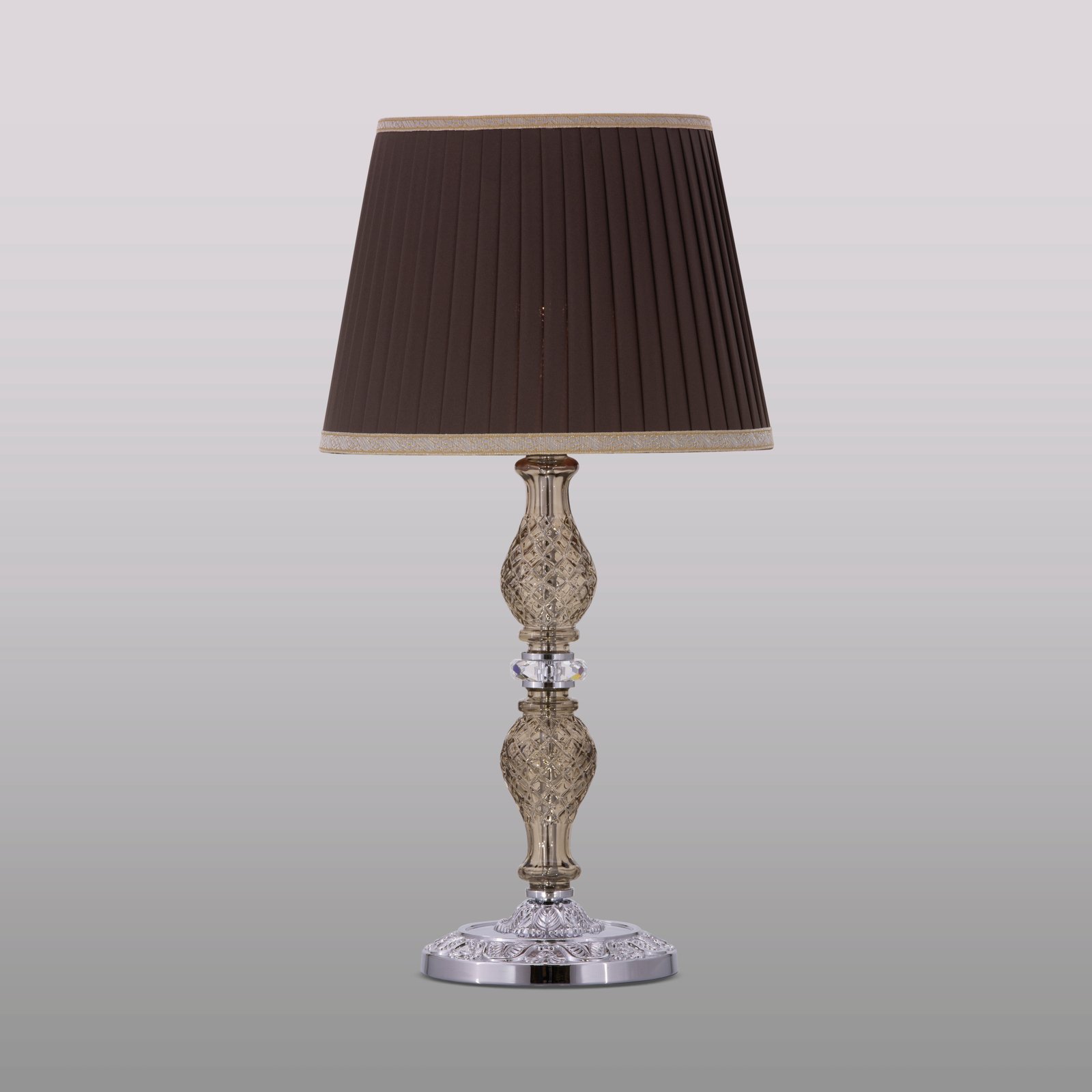 105_LG_chrome_golden_teak_fabric_brown_shade_view1_Mirsini_GrandoLuce 105 LG chrome golden teak fabric brown shade view1 Mirsini GrandoLuce