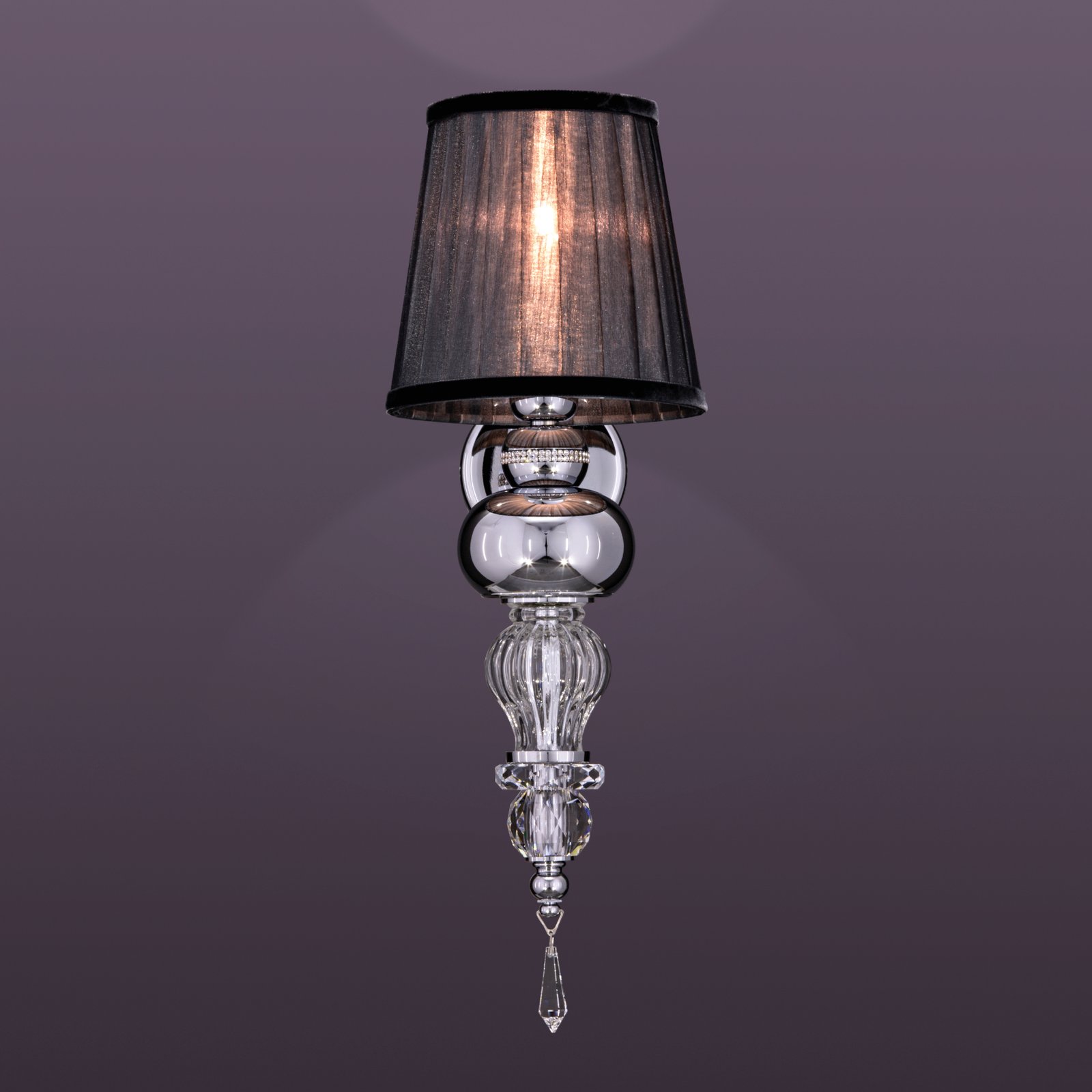 108_AP_1_chrome_crystal_organdy_graphite_shade_view1_Juliana_GrandoLuce 108 AP 1 chrome crystal organdy graphite shade view1 Juliana GrandoLuce
