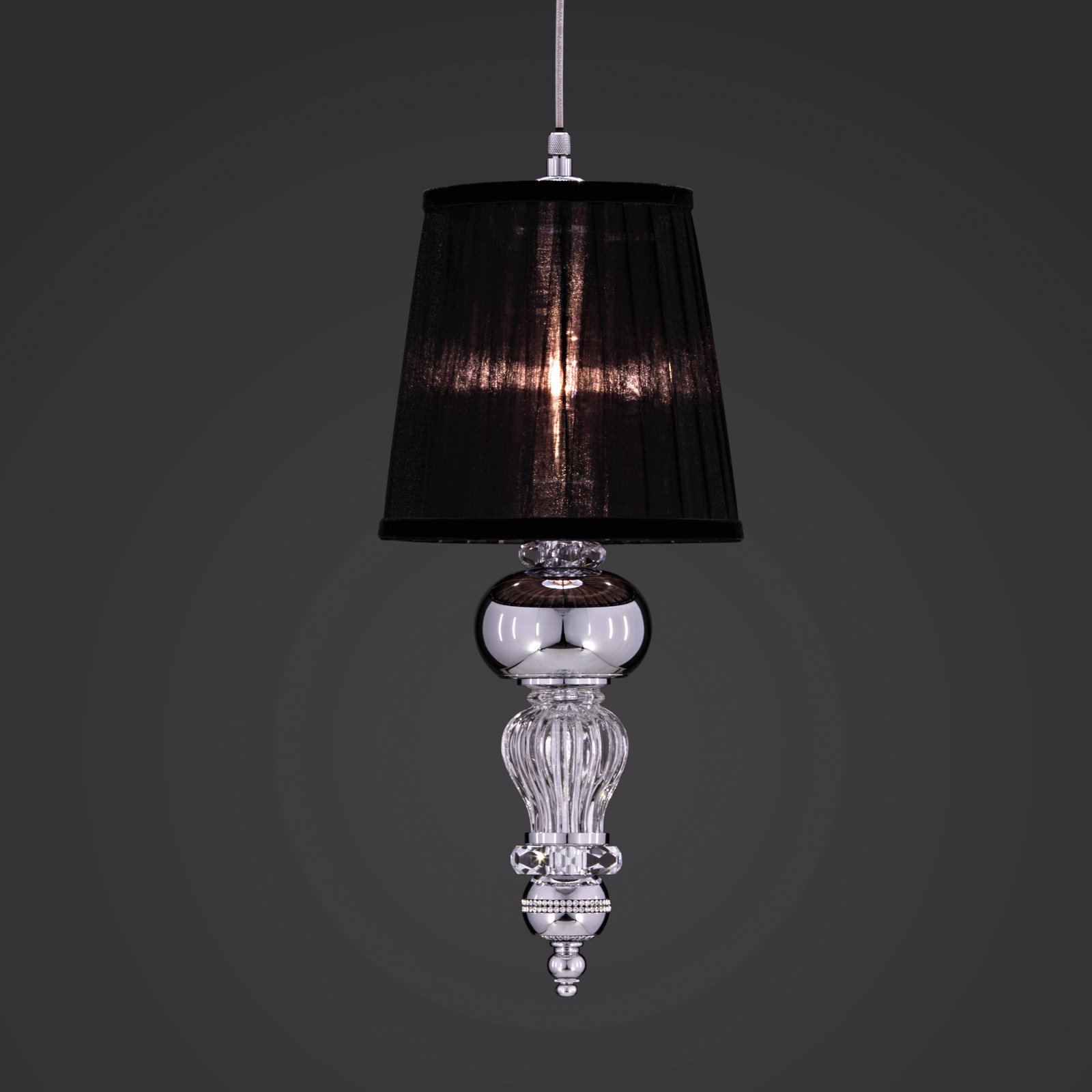 108 S 1 chrome crystal organdy black shade view2 Juliana GrandoLuce