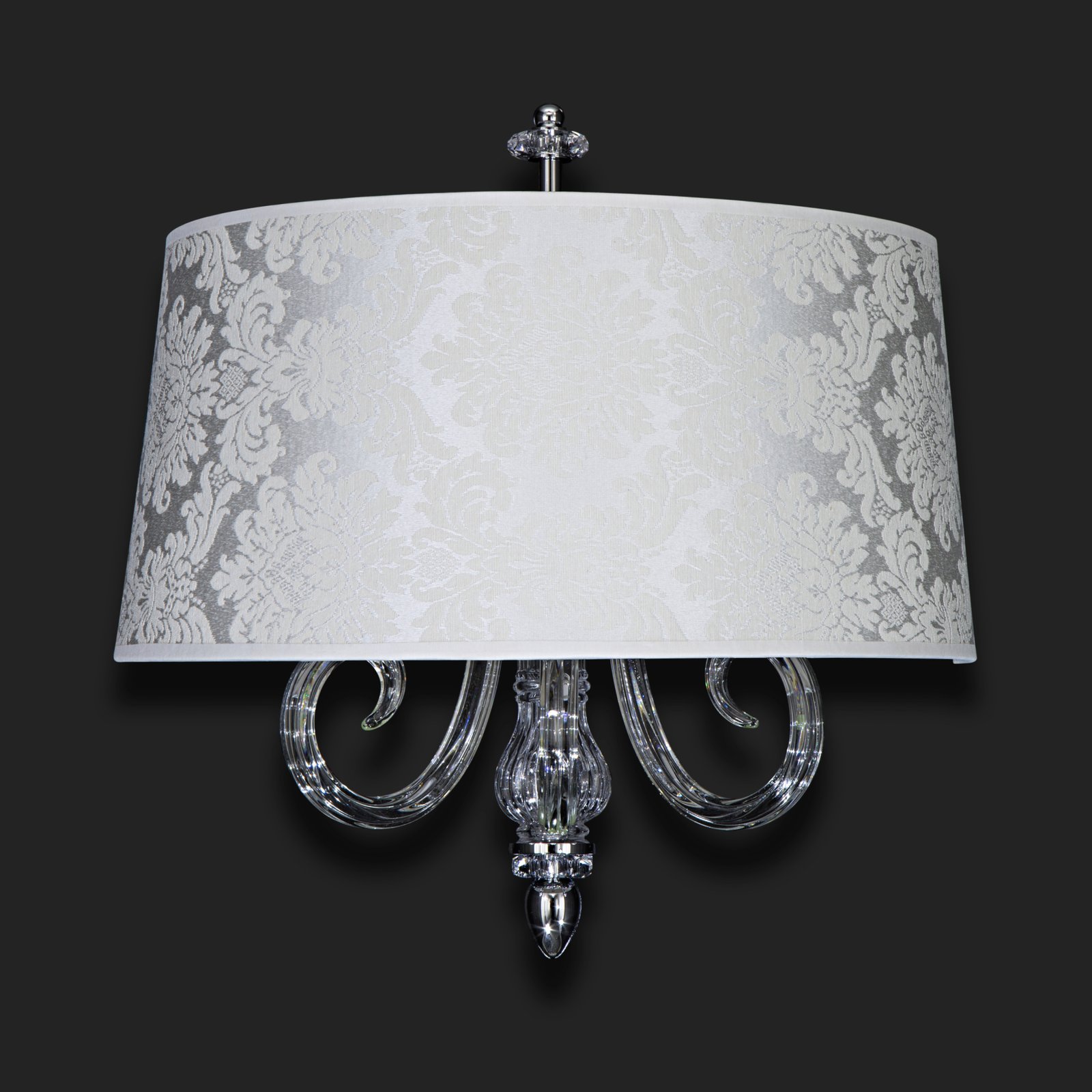109 AP 3 chrome crystal pvc damasco shade view1 Dafne GrandoLuce
