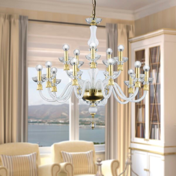 114 CH 15 gold leaf white view1 Reina GrandoLuce