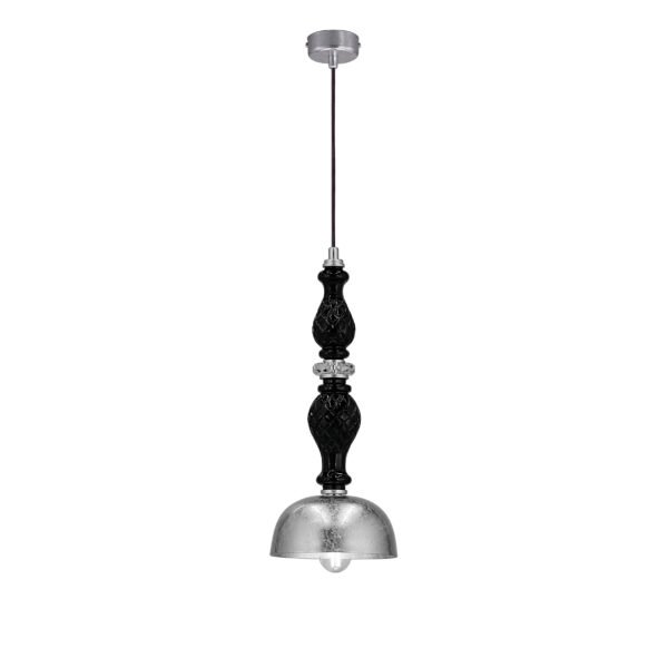 117 S 3 silver leaf black view1 Ifigenia GrandoLuce