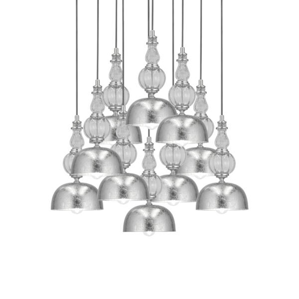 116 SPL 10 silver leaf crystal view1 Roza GrandoLuce